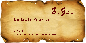 Bartsch Zsuzsa névjegykártya