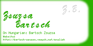zsuzsa bartsch business card